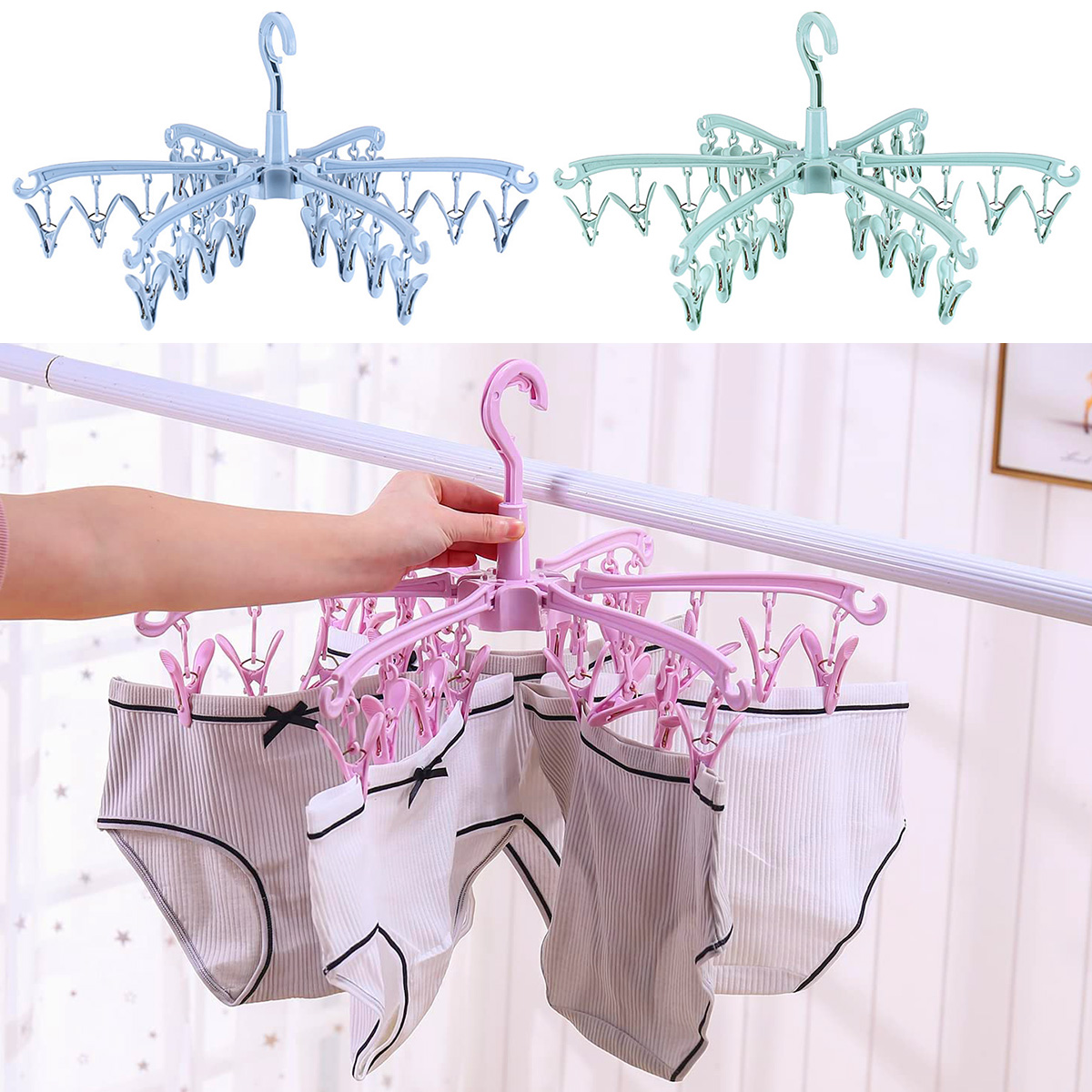 Sock Organizer Tray - Séchoir à linge pliable à 24
