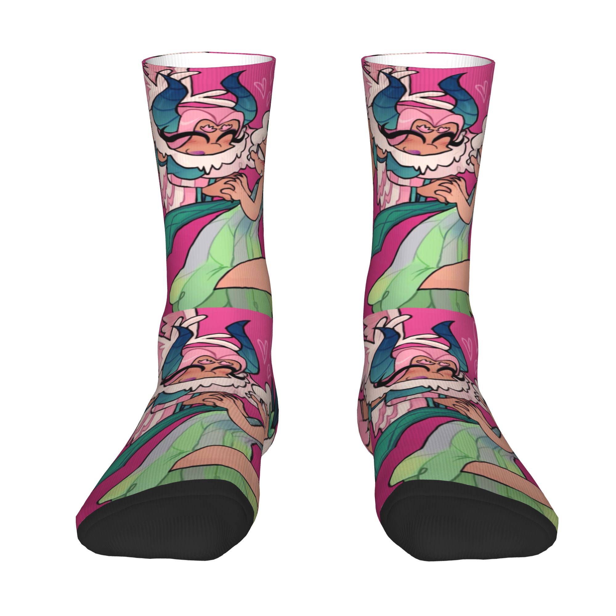 Dress Sock Men - Chaussettes personnalisées My S-Singing Cartoon Monsters